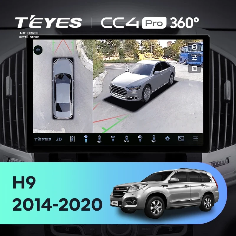 Штатная магнитола Teyes CC4 Pro 360 8/128 Haval H9 (2014-2020) (13")