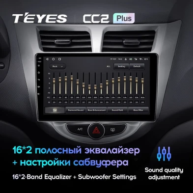 Штатная магнитола Teyes CC2L Plus 2/32 Hyundai Solaris 1 (2010-2016) F1