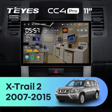 Штатная магнитола Teyes CC4 Pro 12/256 Nissan X-Trail T31 (2007-2015) (11")