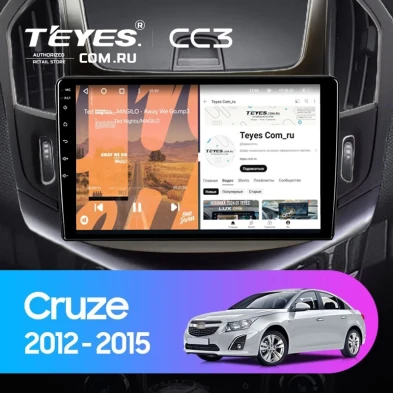 Штатная магнитола Teyes CC3 4/32 Chevrolet Cruze J300 J308 (2012-2015) F2 (черная)