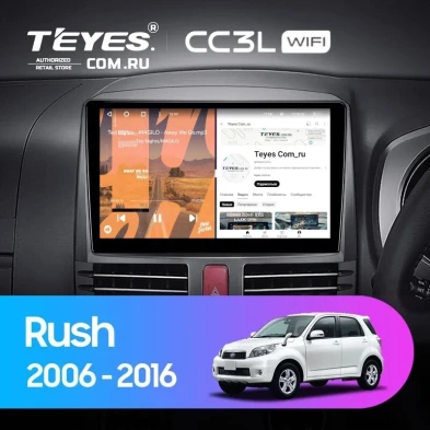 Штатная магнитола Teyes CC3L WiFi 2/32 Toyota Rush J200 (2006-2016) Правый руль