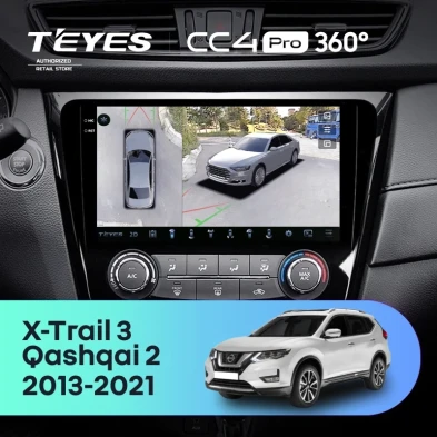 Штатная магнитола Teyes CC4 Pro 360 12/256 Nissan X-Trail 3 T32 (2013-2021) F2 климат контроль Тип-C