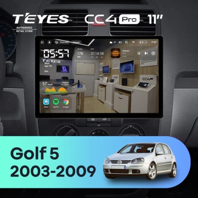 Штатная магнитола Teyes CC4 Pro 8/128 Volkswagen Golf 5 (2003-2009) F3 (11")