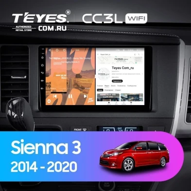 Штатная магнитола Teyes CC3L WiFi 2/32 Toyota Sienna 3 XL30 (2014-2020)