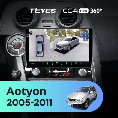 Штатная магнитола Teyes CC4 Pro 360 12/256 SsangYong Actyon C100 (2005-2011)