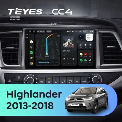 Штатная магнитола Teyes CC4 8/128 Toyota Highlander 3 XU50 (2013-2018)