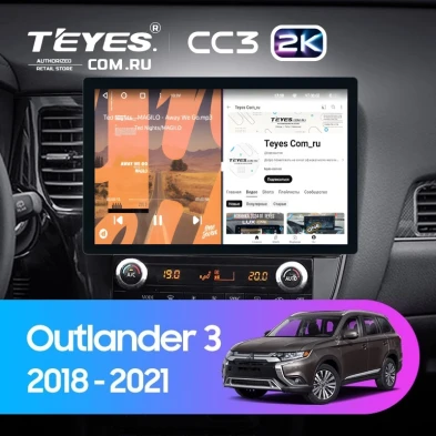Штатная магнитола Teyes CC3 2K 4/32 Mitsubishi Outlander 3 (2018-2021) (11")