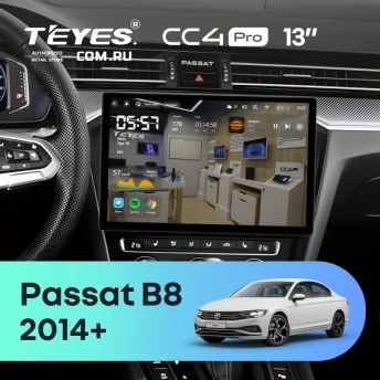 Штатная магнитола Teyes CC4 Pro 12/256 Volkswagen Passat B8 2014+ (13")