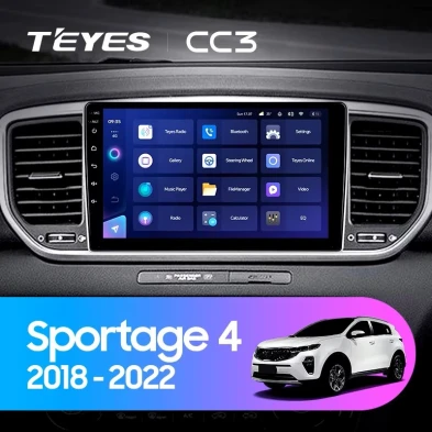Штатная магнитола Teyes CC3 4/32 Kia Sportage 4 QL (2018-2022) Тип-A