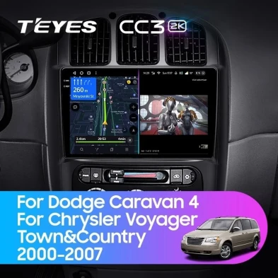 Штатная магнитола Teyes CC3 2K 360 6/128 Dodge Caravan 4 (2000-2007) Тип-A