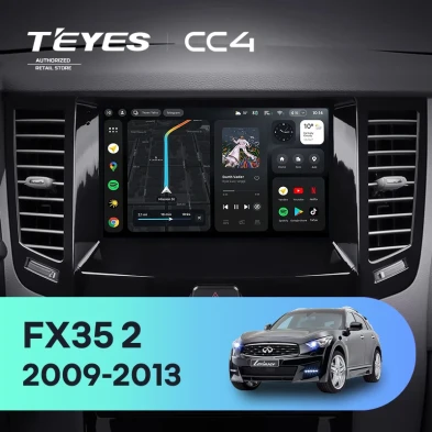 Штатная магнитола Teyes CC4 6/64 Infiniti FX35 2 (2009-2013) Тип-B