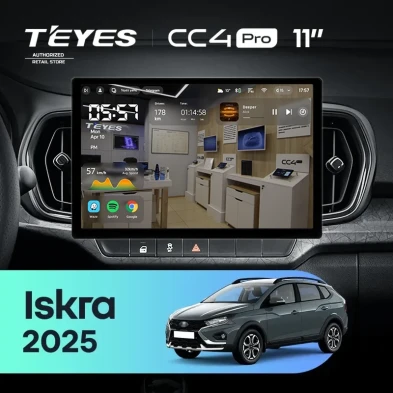 Штатная магнитола Teyes CC4 Pro 8/128 LADA Iskra SW Cross (2025-2026) Тип-B (11")