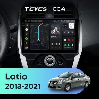 Штатная магнитола Teyes CC4 8/128 Nissan Latio (N17) (2013-2021) F1
