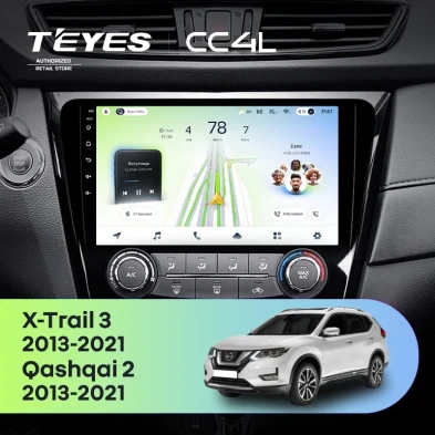 Штатная магнитола Teyes CC4L 6/64 Nissan Qashqai 2 (2013-2021) F2 климат контроль Тип-AB