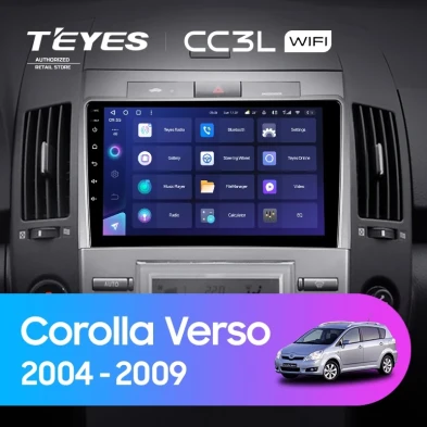 Штатная магнитола Teyes CC3L WiFi 2/32 Toyota Corolla Verso AR10 (2004-2009) F2