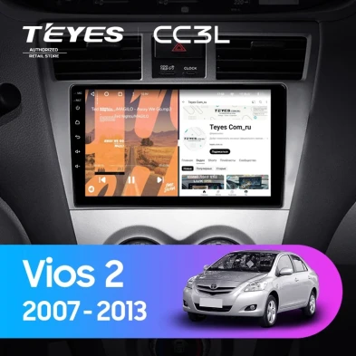 Штатная магнитола Teyes CC3L 4/64 Toyota Vios 2 (2007-2013)