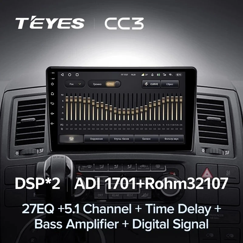 Штатная магнитола Teyes CC3 4/32 Volkswagen Multivan T5 (2003-2015)
