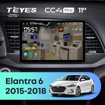 Штатная магнитола Teyes CC4 Pro 12/256 Hyundai Elantra 6 (2015-2018) Тип-B (11")