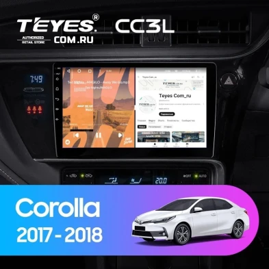 Штатная магнитола Teyes CC3L 4/64 Toyota Corolla (2017-2018) Тип-B