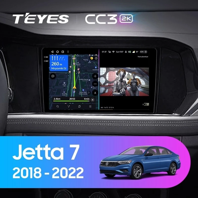 Штатная магнитола Teyes CC3 2K 4/64 Volkswagen Jetta 7 (2018-2022)