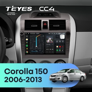 Штатная магнитола Teyes CC4 8/128 Toyota Corolla 150 (2006-2013) F2 с кнопками