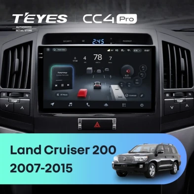 Штатная магнитола Teyes CC4 Pro 8/128 Toyota Land Cruiser 200 (2007-2015) F1