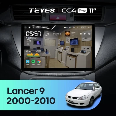 Штатная магнитола Teyes CC4 Pro 8/128 Mitsubishi Lancer 9 CS (2000-2010) (11")
