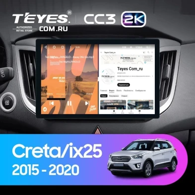 Штатная магнитола Teyes CC3 2K 4/64 Hyundai Creta (2015-2020) (11")