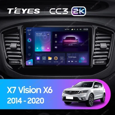 Штатная магнитола Teyes CC3 2K 6/128 Geely Emgrand X7 (2014-2020)