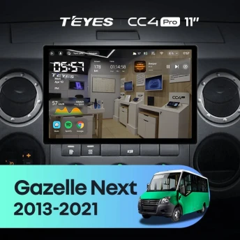Штатная магнитола Teyes CC4 Pro 12/256 для GAZ Gazelle Next (2013-2021) F3 (11")