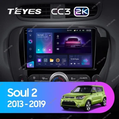 Штатная магнитола Teyes CC3 2K 4/64 Kia Soul 2 PS (2013-2019) Тип-B