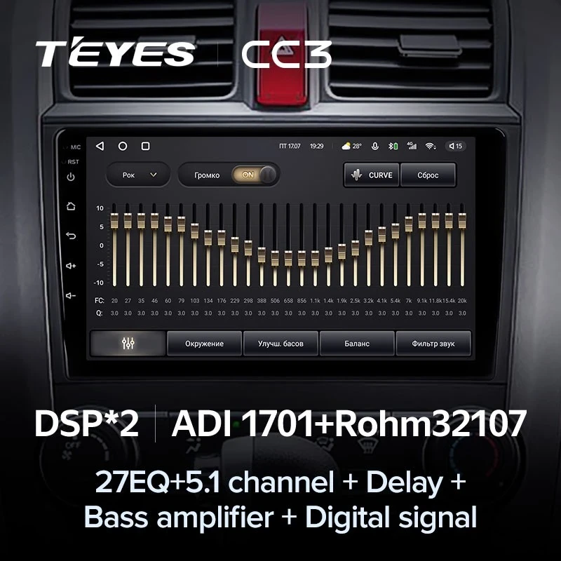Штатная магнитола Teyes CC3 4/32 Honda CR-V 3 RE (2006-2012)