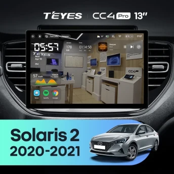 Штатная магнитола Teyes CC4 Pro 12/256 Hyundai Solaris 2 (2020-2021) (13")
