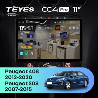 Штатная магнитола Teyes CC4 Pro 12/256 Peugeot 308 (2007-2015) (11")
