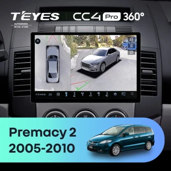 Штатная магнитола Teyes CC4 Pro 360 8/128 Mazda Premacy 2 (2005-2010) (11")