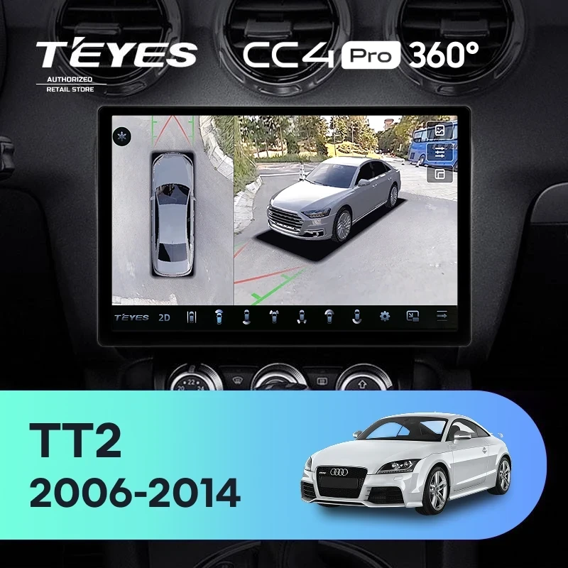 Штатная магнитола Teyes CC4 Pro 360 8/128 Audi TT 2 (2006-2014) (11")