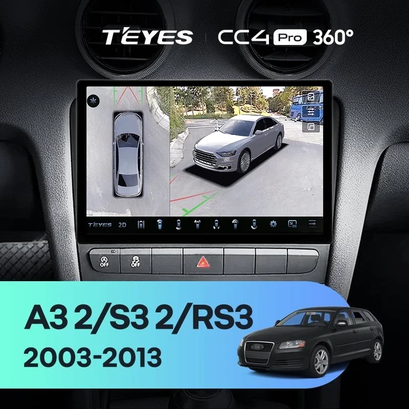 Штатная магнитола Teyes CC4 Pro 360 12/256 Audi RS3 1 (2011-2012) (11")