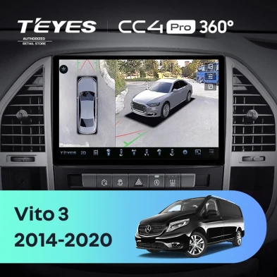 Штатная магнитола Teyes CC4 Pro 360 12/256 Mercedes-Benz Vito 3 W447 (2014-2020) (11")