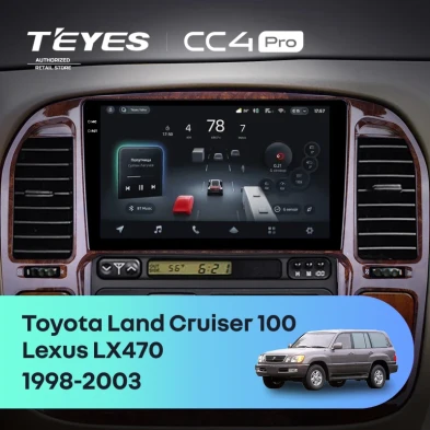 Штатная магнитола Teyes CC4 Pro 8/128 Toyota Land Cruiser 100 (1998-2003) F3