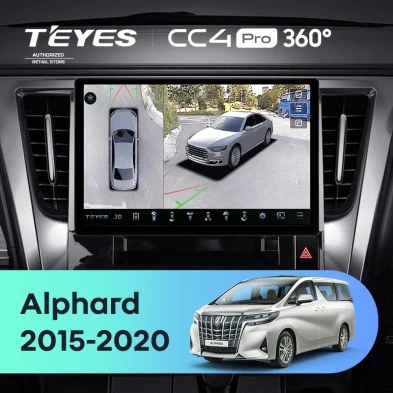 Штатная магнитола Teyes CC4 Pro 360 12/256 Toyota Alphard H30 (2015-2020) (11")
