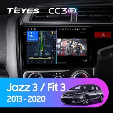 Штатная магнитола Teyes CC3 2K 6/128 Honda Jazz 3 (2015-2020) Тип-A Правый руль