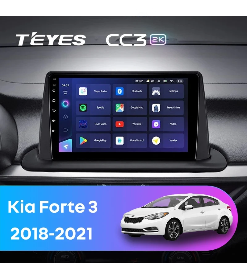 Штатная магнитола Teyes CC3 2K 4/32 Kia Forte 3 (2018-2021)