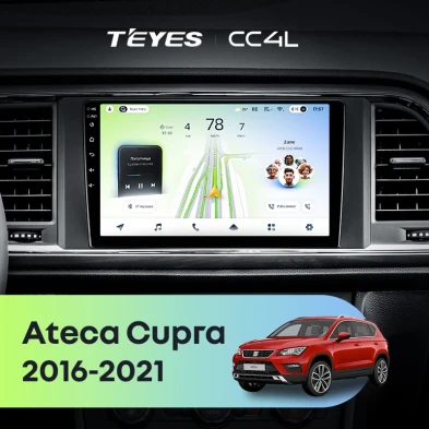 Штатная магнитола Teyes CC4L 6/64 Seat Ateca Cupra (2016-2021)