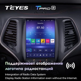 Штатная магнитола Tesla style Teyes TPRO 2 3/32 Jeep Cherokee 5 KL (2013-2018)