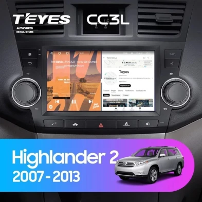 Штатная магнитола Teyes CC3L 4/32 Toyota Highlander 2 XU40 (2007-2013) F3 9"