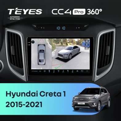 Штатная магнитола Teyes CC4 Pro 360 12/256 Hyundai Creta 1 (2015-2021) Тип-B
