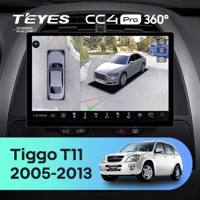 Штатная магнитола Teyes CC4 Pro 360 8/128 Chery Tiggo T11 1 (2005-2013) (11")