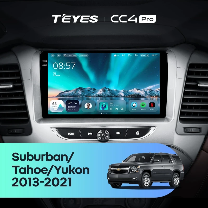Штатная магнитола Teyes CC4 Pro 12/256 GMC Yukon (2014-2020)