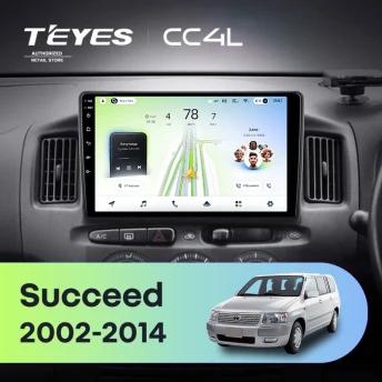 Штатная магнитола Teyes CC4L 6/64 Toyota Succeed (2002-2014) Правый руль