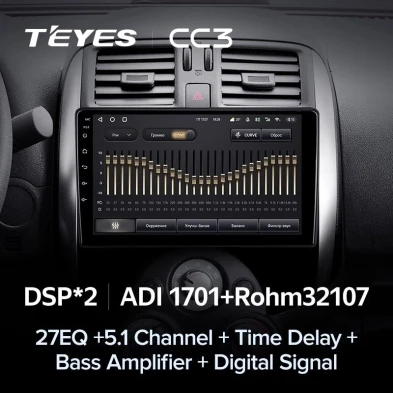 Штатная магнитола Teyes CC3 4/32 Nissan Sunny Versa C17 (2012-2014)